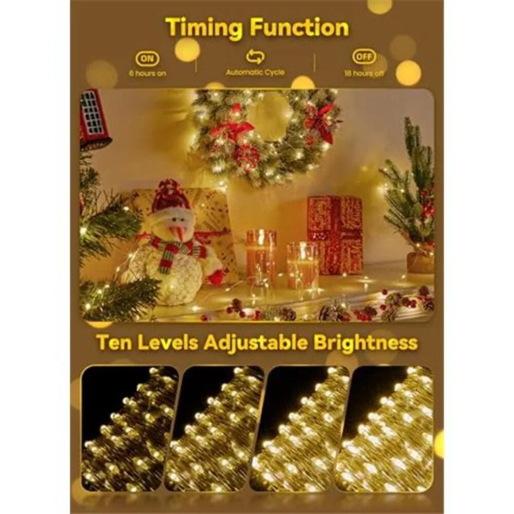 Battery Operated Fairy Lights 33Ft 100 LED String Lights Indoor Outdoor Decor